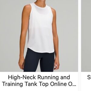 Lululemon high neck running and training tank top